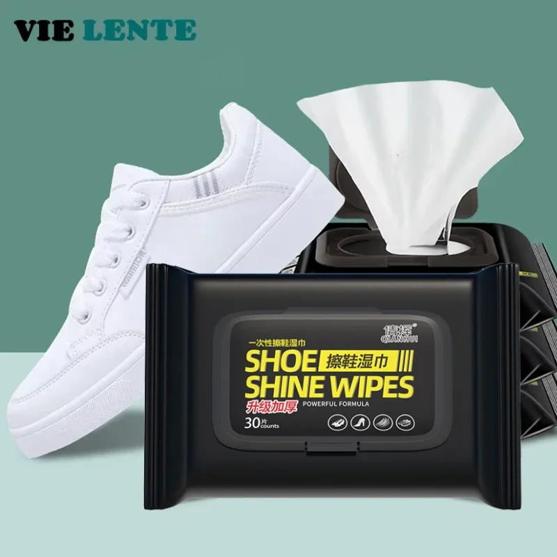 Shoe Cleaner - 12-60Pcs 일회용 신발 깨끗한 물티슈 휴대용