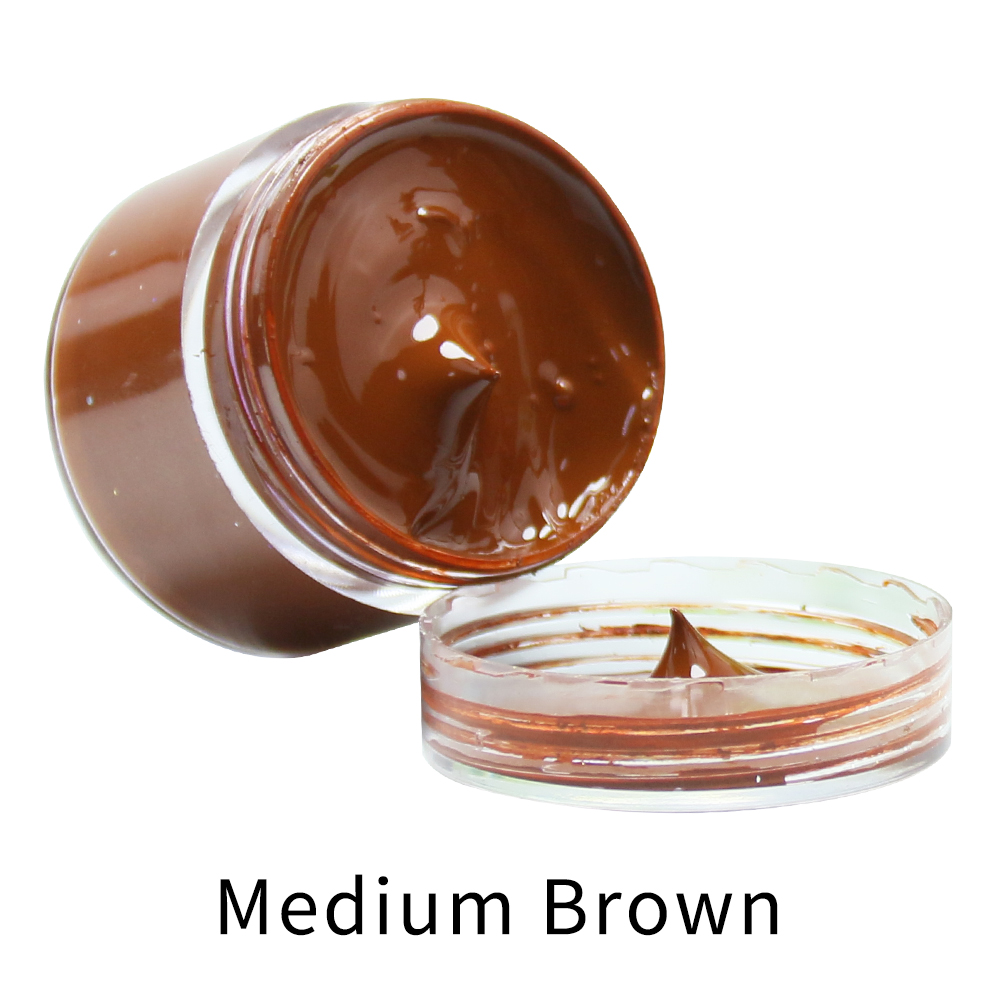 Leather Shoe Polish - 중간 갈색 가죽 염색 페인트, 유성