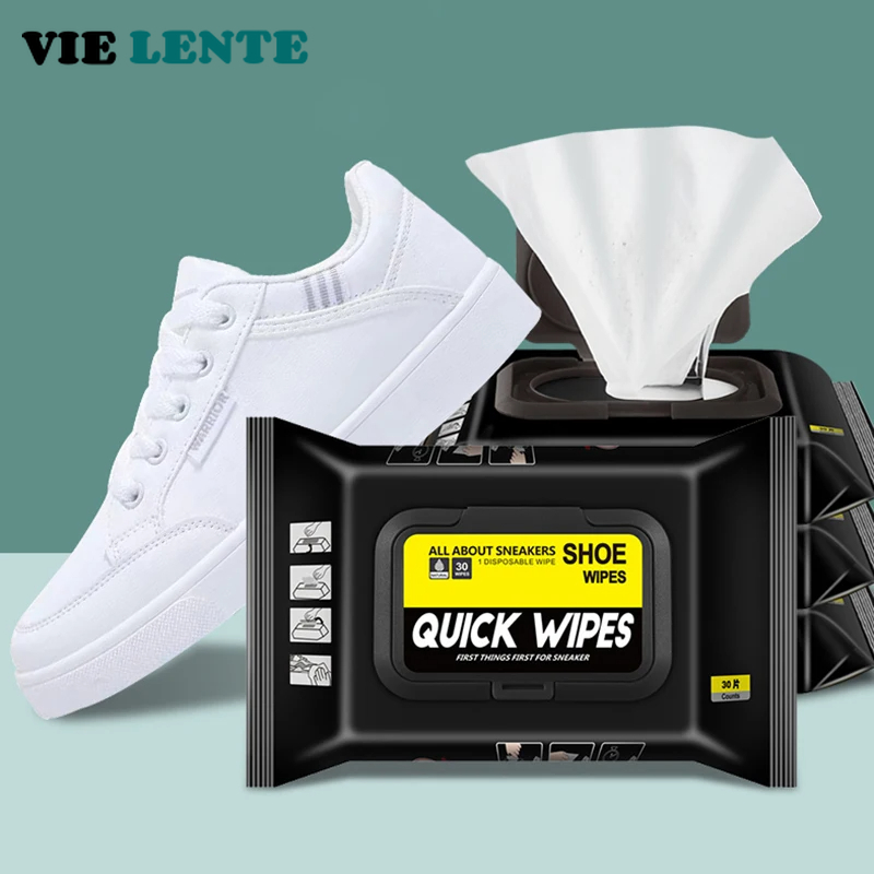 Shoe Cleaner - 12Pcs/30Pcs 일회용 신발 깨끗한 물티슈 휴대용